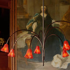 Aurora Chandelier Blossom Petal Glass Arms