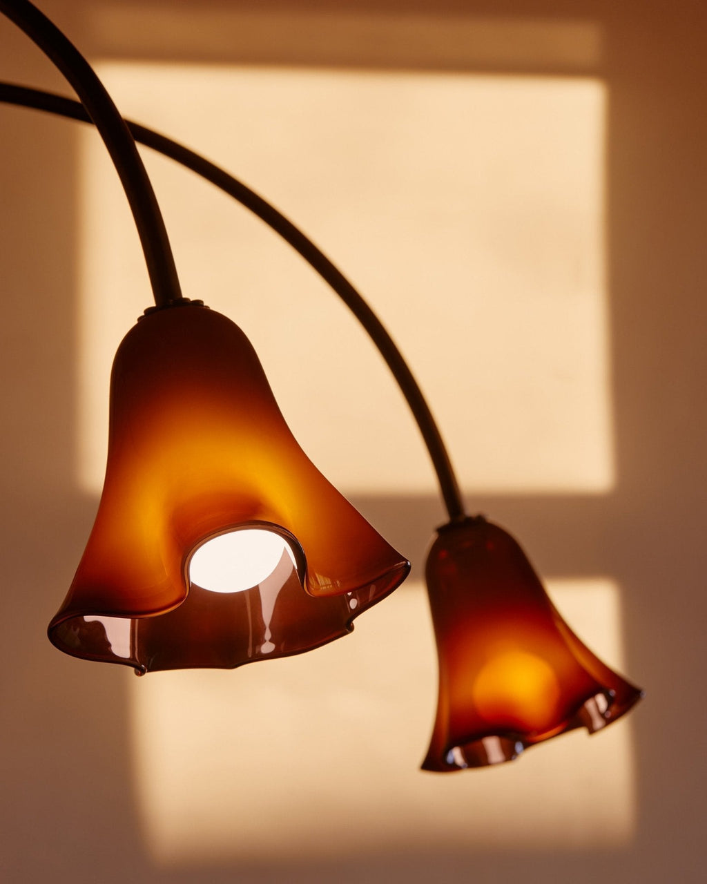 Aurora Chandelier Blossom Petal Glass Arms