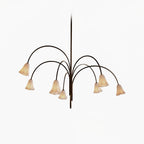 Aurora Chandelier Blossom Petal Glass Arms