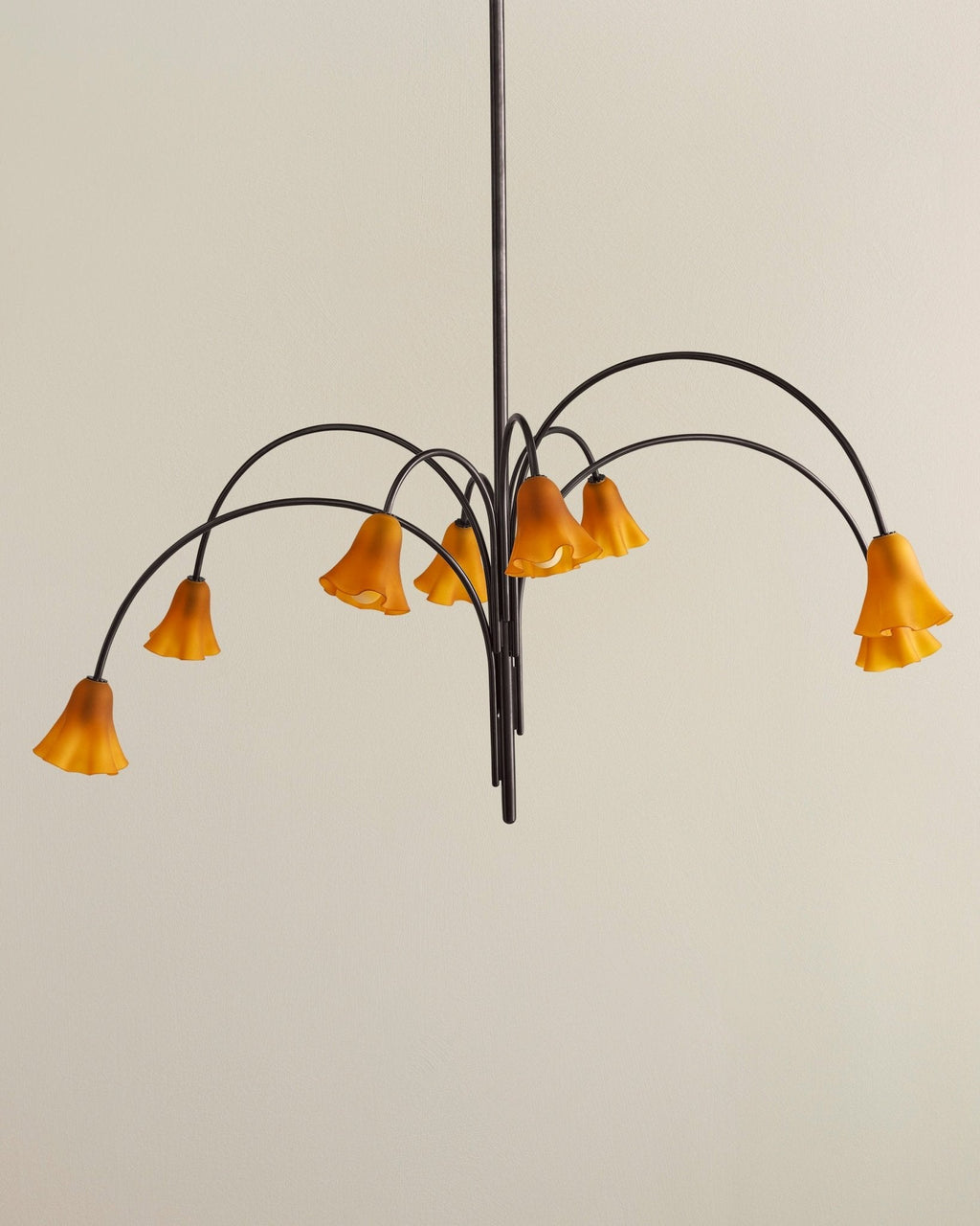 Aurora Chandelier Blossom Petal Glass Arms