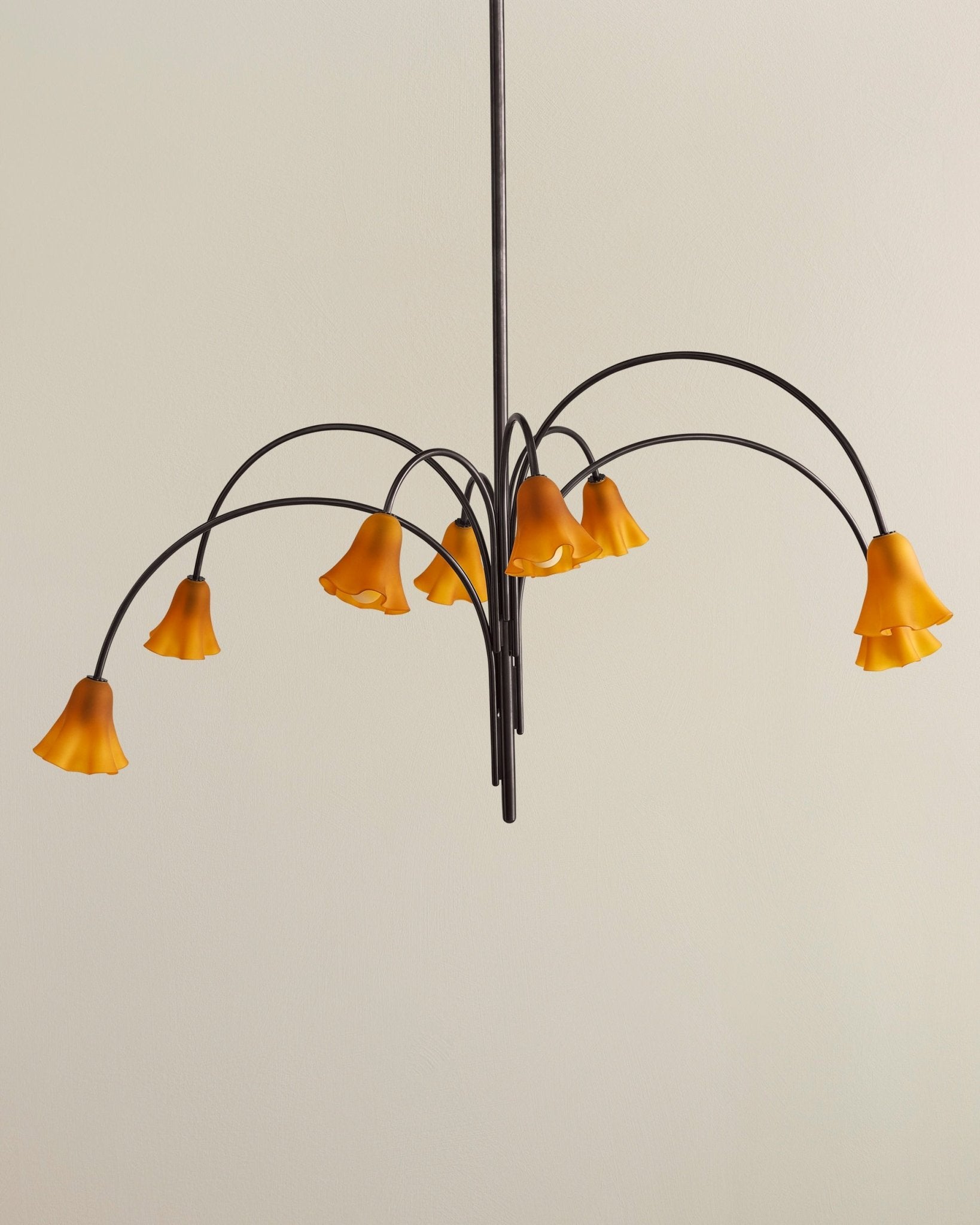 Aurora Chandelier Blossom Petal Glass Arms