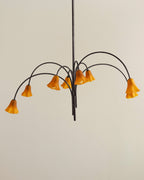 Aurora Chandelier Blossom Petal Glass Arms