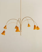 Aurora Chandelier Blossom Petal Glass Arms