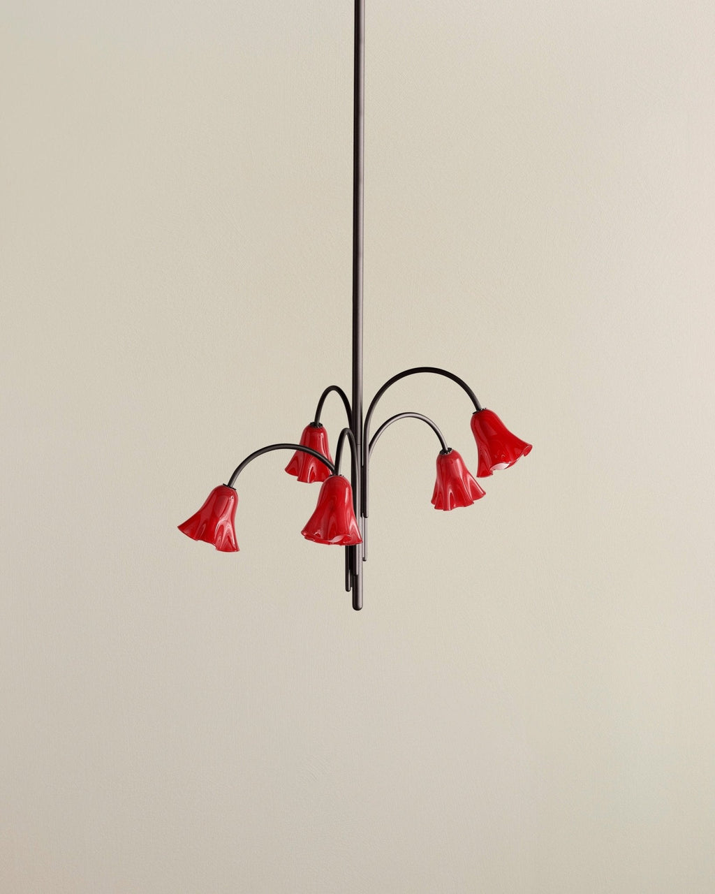 Aurora Chandelier Blossom Petal Glass Arms
