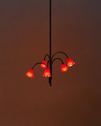 Aurora Chandelier Blossom Petal Glass Arms