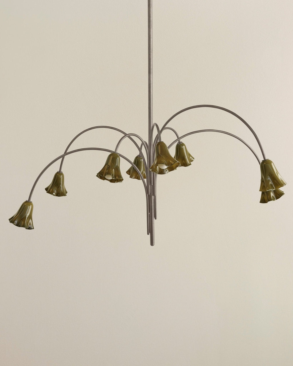 Aurora Chandelier Blossom Petal Glass Arms