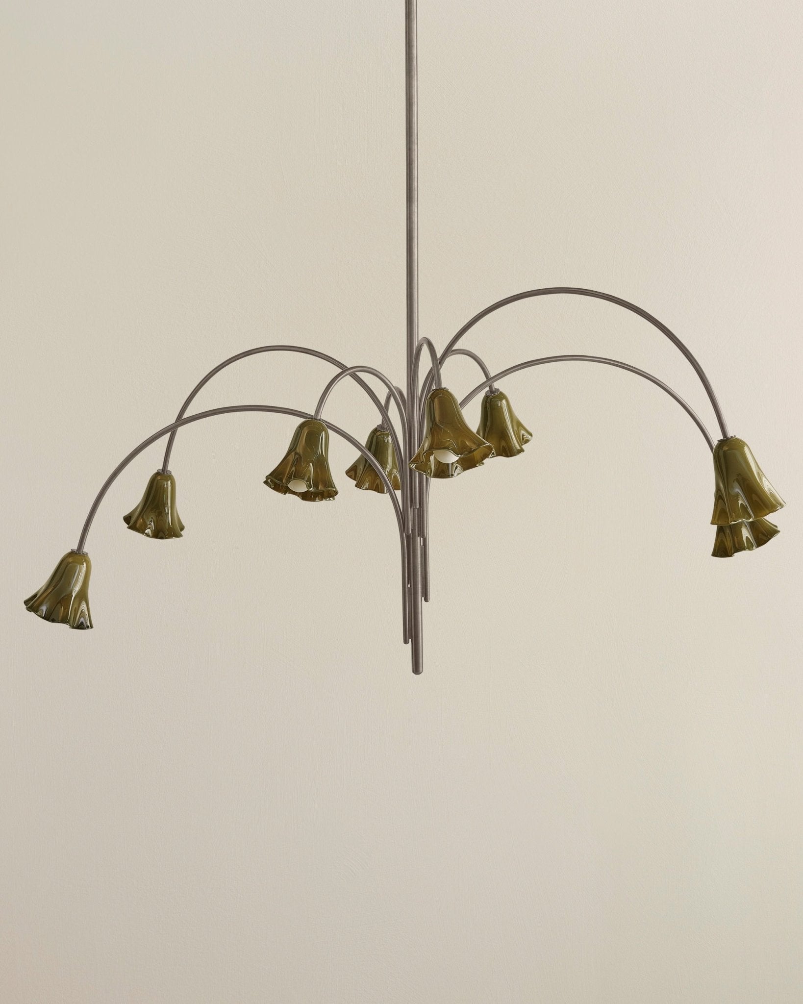 Aurora Chandelier Blossom Petal Glass Arms