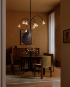 Aurora Chandelier Blossom Petal Glass Arms