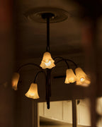 Aurora Chandelier Blossom Petal Glass Arms