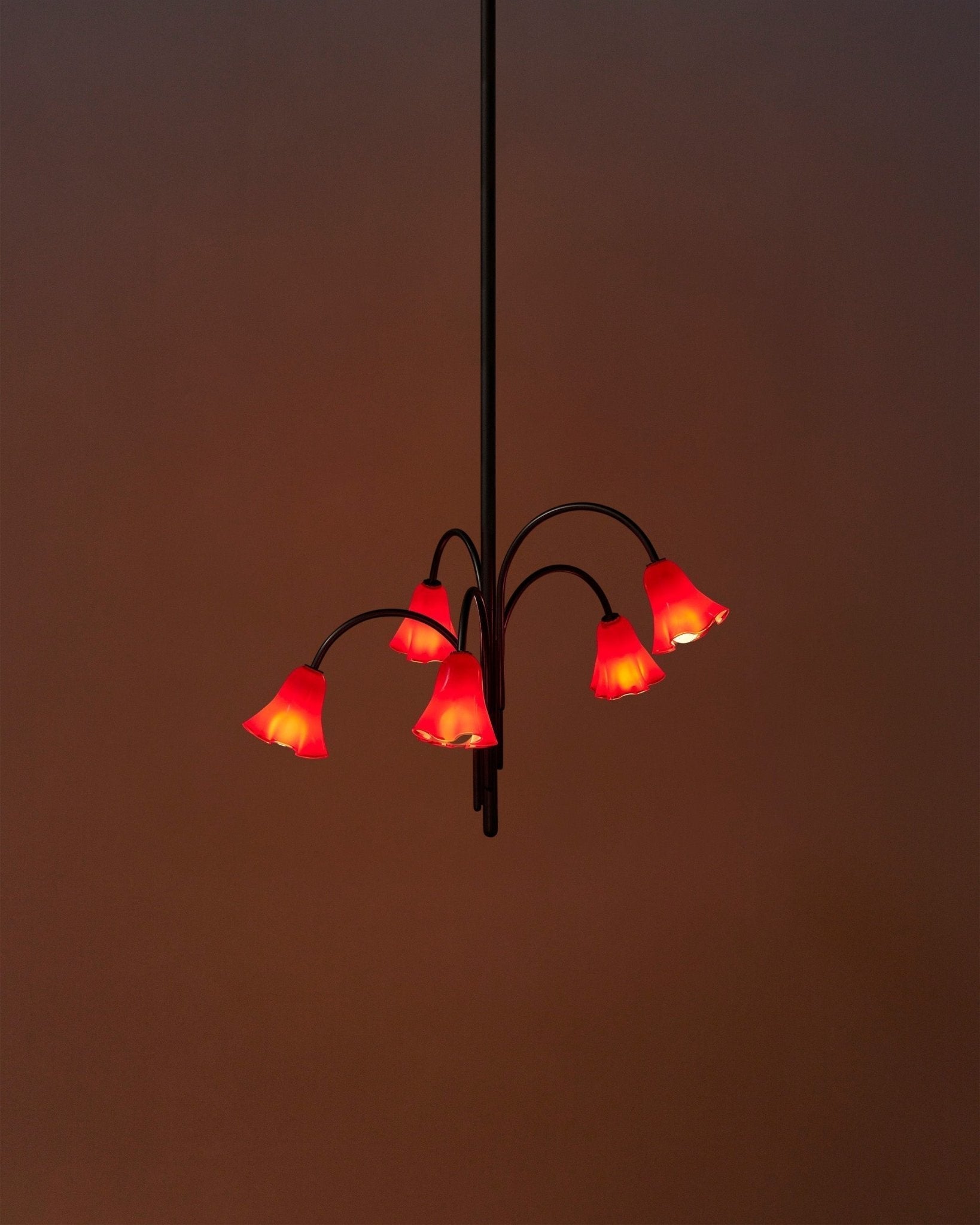 Aurora Chandelier Blossom Petal Glass Arms