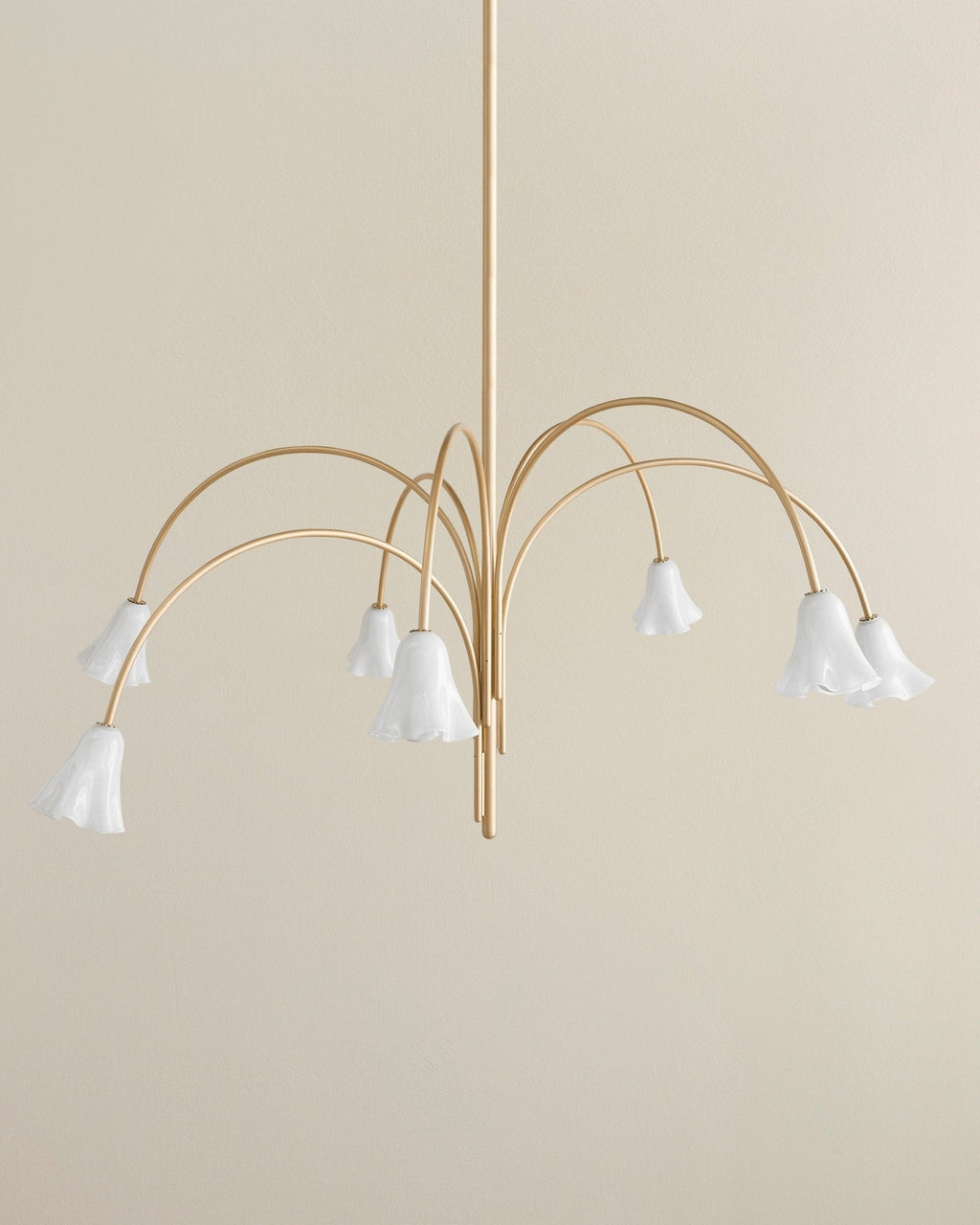 Aurora Chandelier Blossom Petal Glass Arms