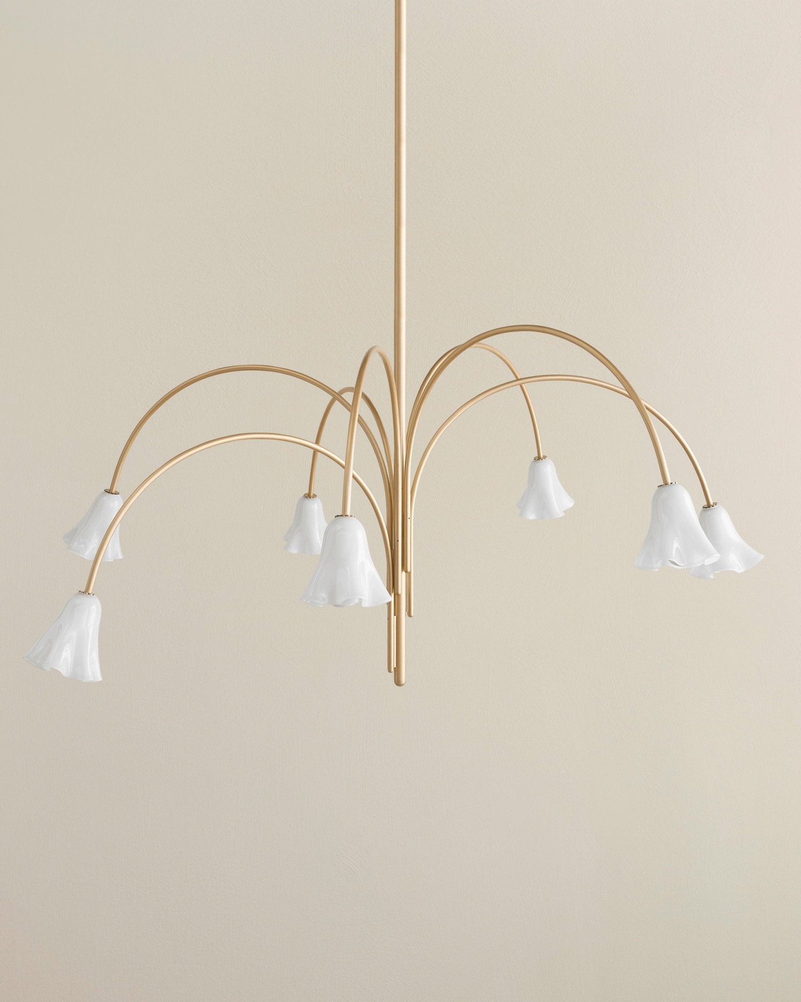 Aurora Chandelier Blossom Petal Glass Arms
