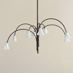 Aurora Chandelier Blossom Petal Glass Arms