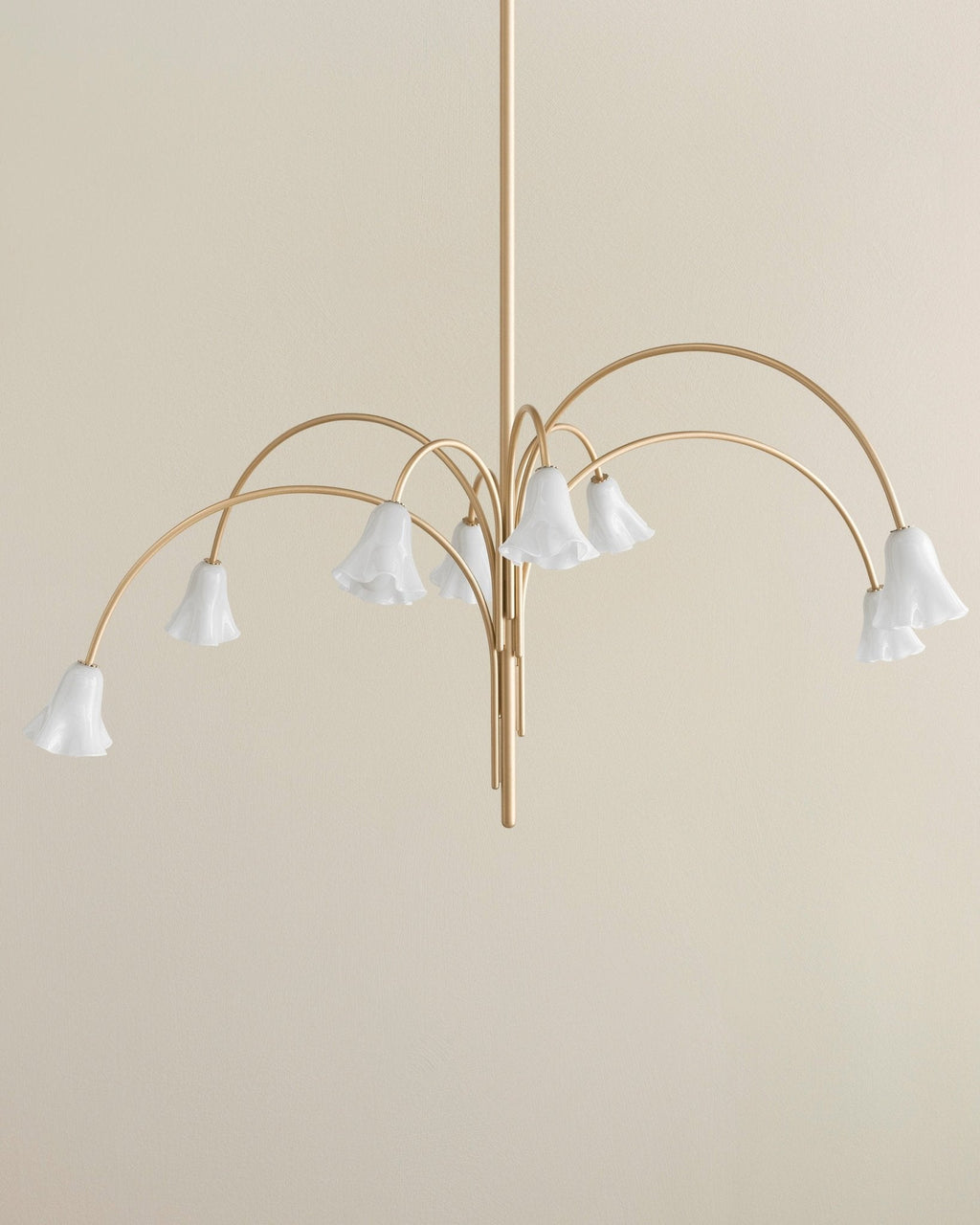 Aurora Chandelier Blossom Petal Glass Arms