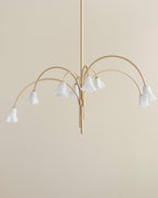 Aurora Chandelier Blossom Petal Glass Arms