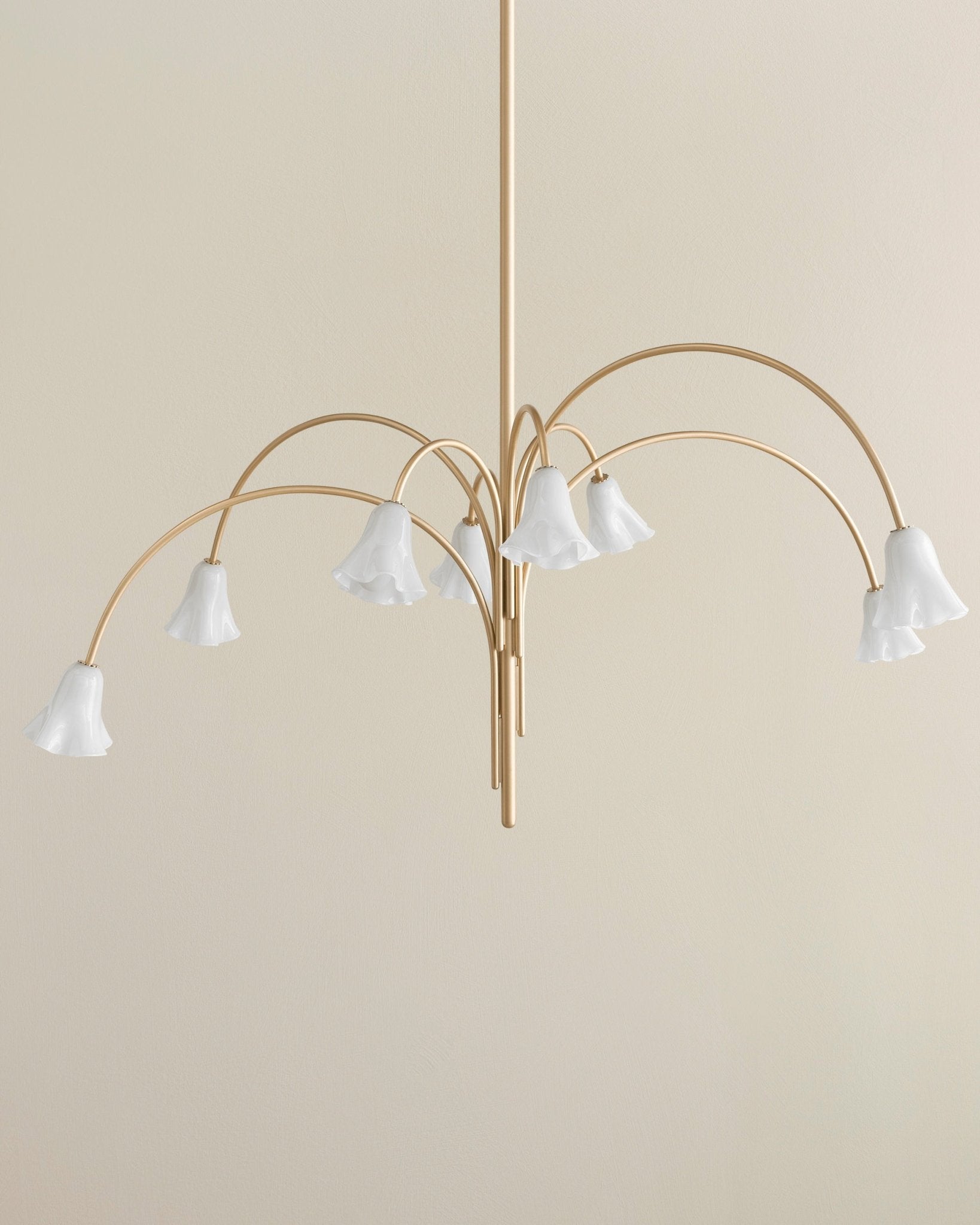Aurora Chandelier Blossom Petal Glass Arms