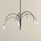 Aurora Chandelier Blossom Petal Glass Arms