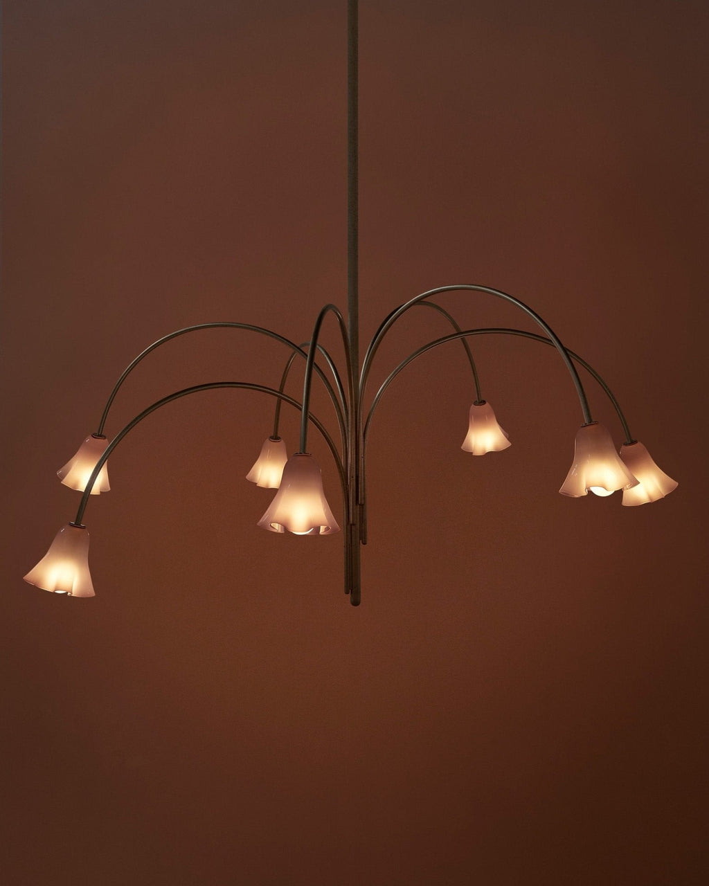 Aurora Chandelier Blossom Petal Glass Arms