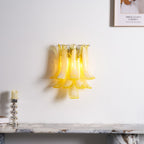 Aurora Wall Light Petal Shaped Glass Vintage Artistic