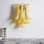 Aurora Wall Light Petal Shaped Glass Vintage Artistic