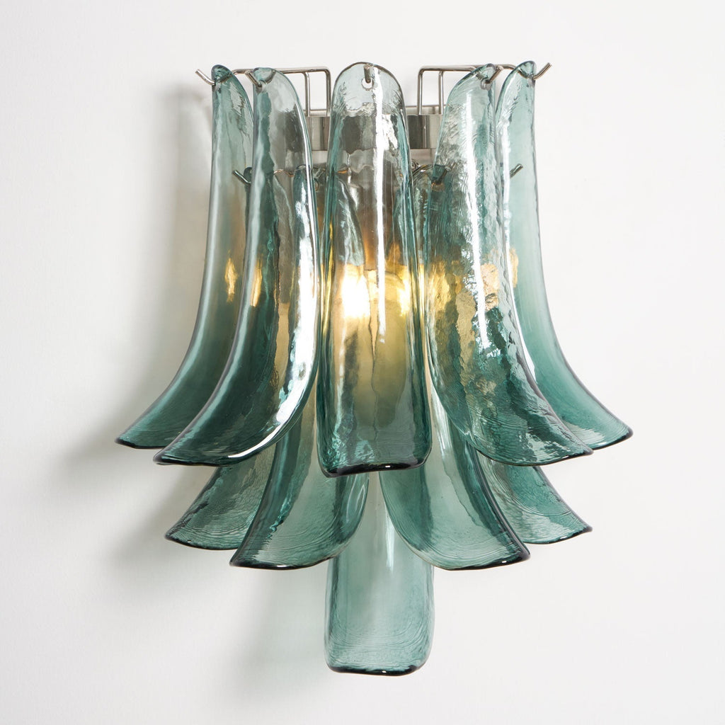Aurora Wall Light Petal Shaped Glass Vintage Artistic