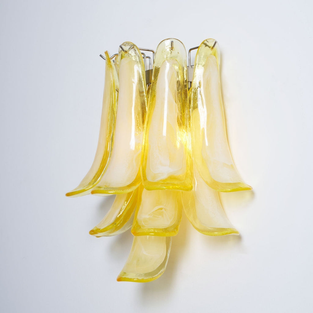 Aurora Wall Light Petal Shaped Glass Vintage Artistic