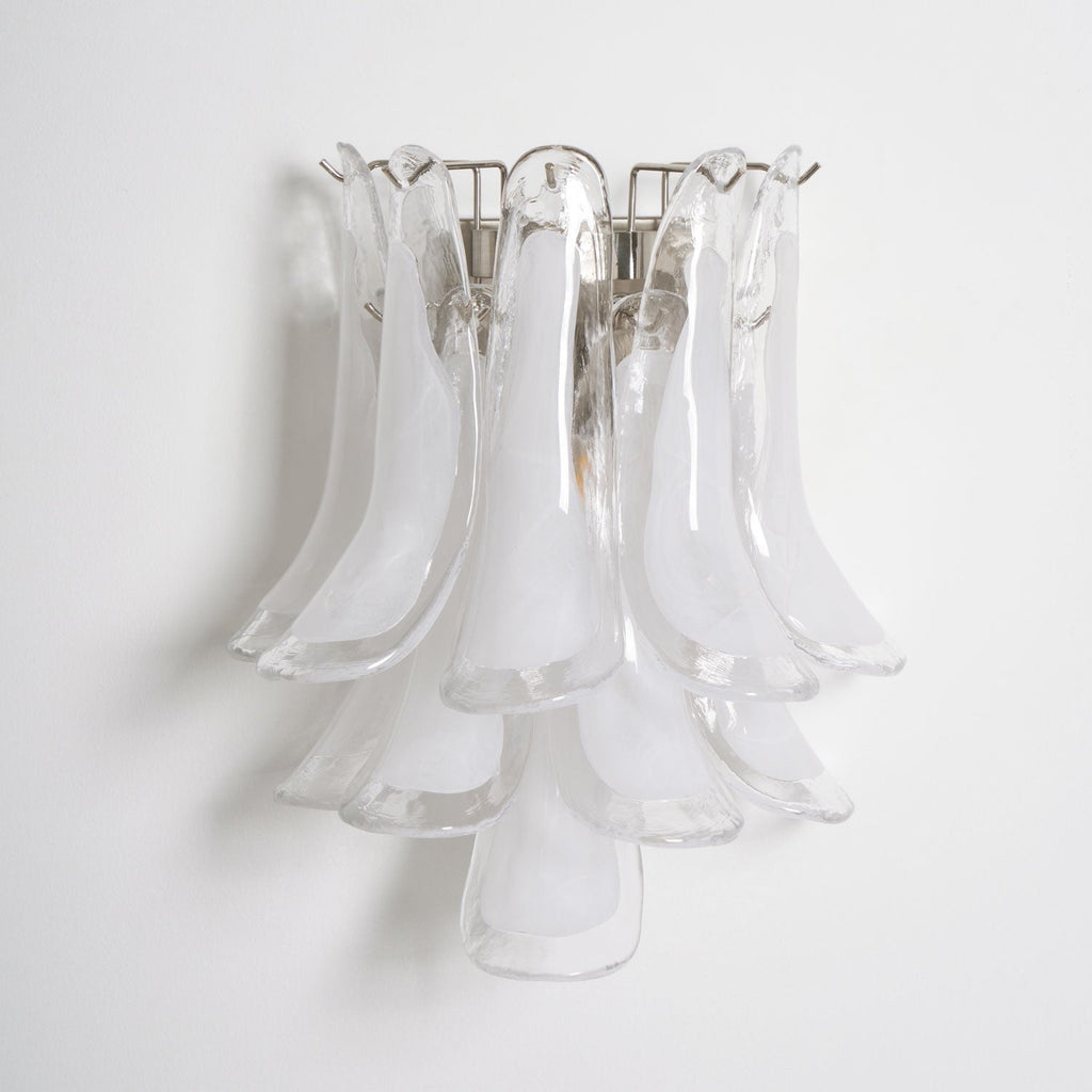 Aurora Wall Light Petal Shaped Glass Vintage Artistic