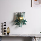 Aurora Wall Light Petal Shaped Glass Vintage Artistic