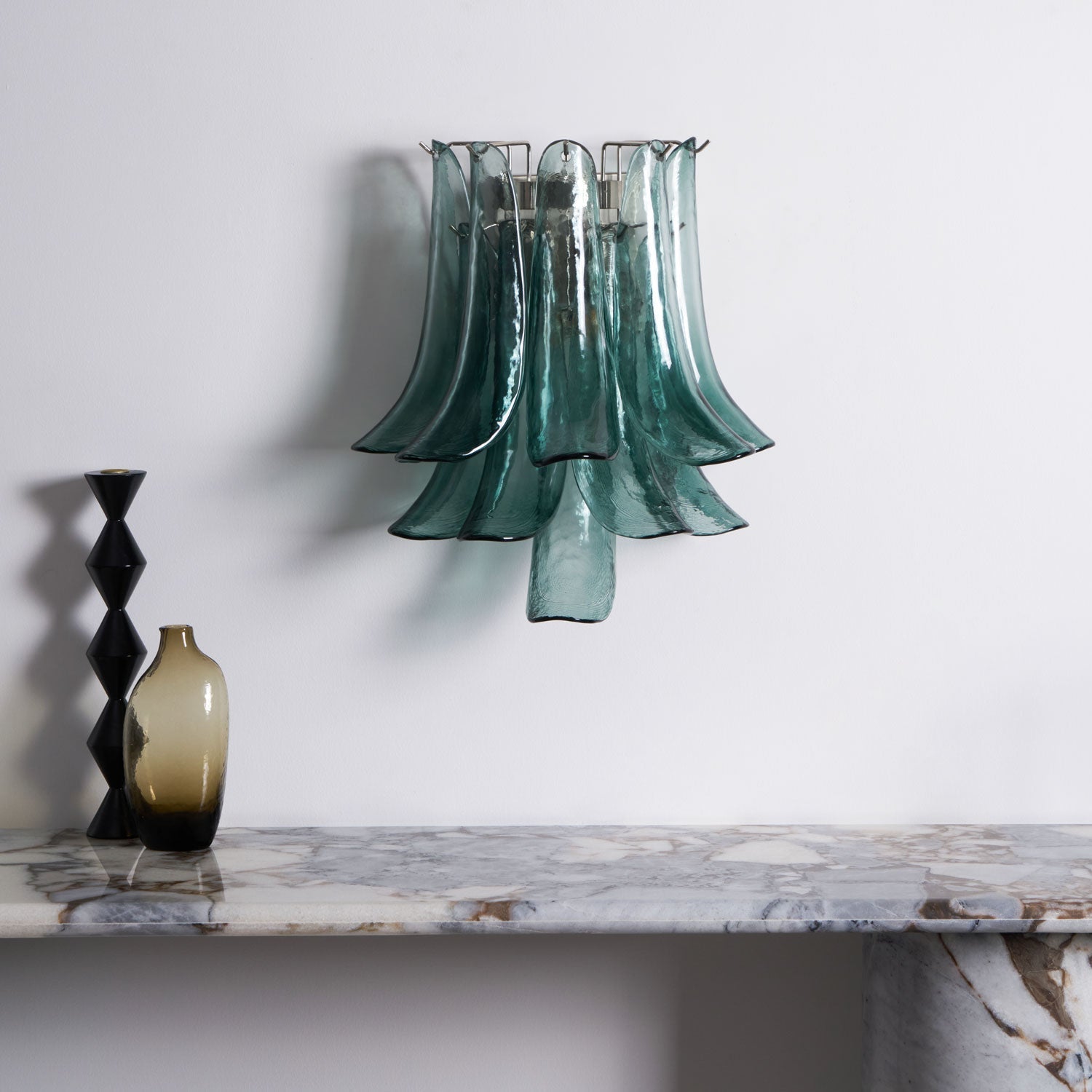 Aurora Wall Light Petal Shaped Glass Vintage Artistic