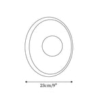 Wall Lamp Ceramic Orbit Disc with Glass Globe Entryway Modern