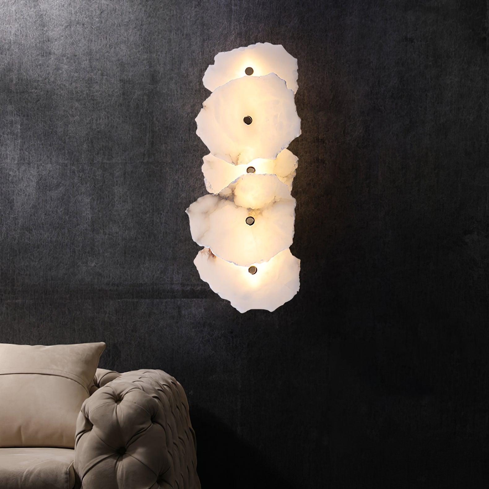 Cevra Alabaster Flower Wall Lamp