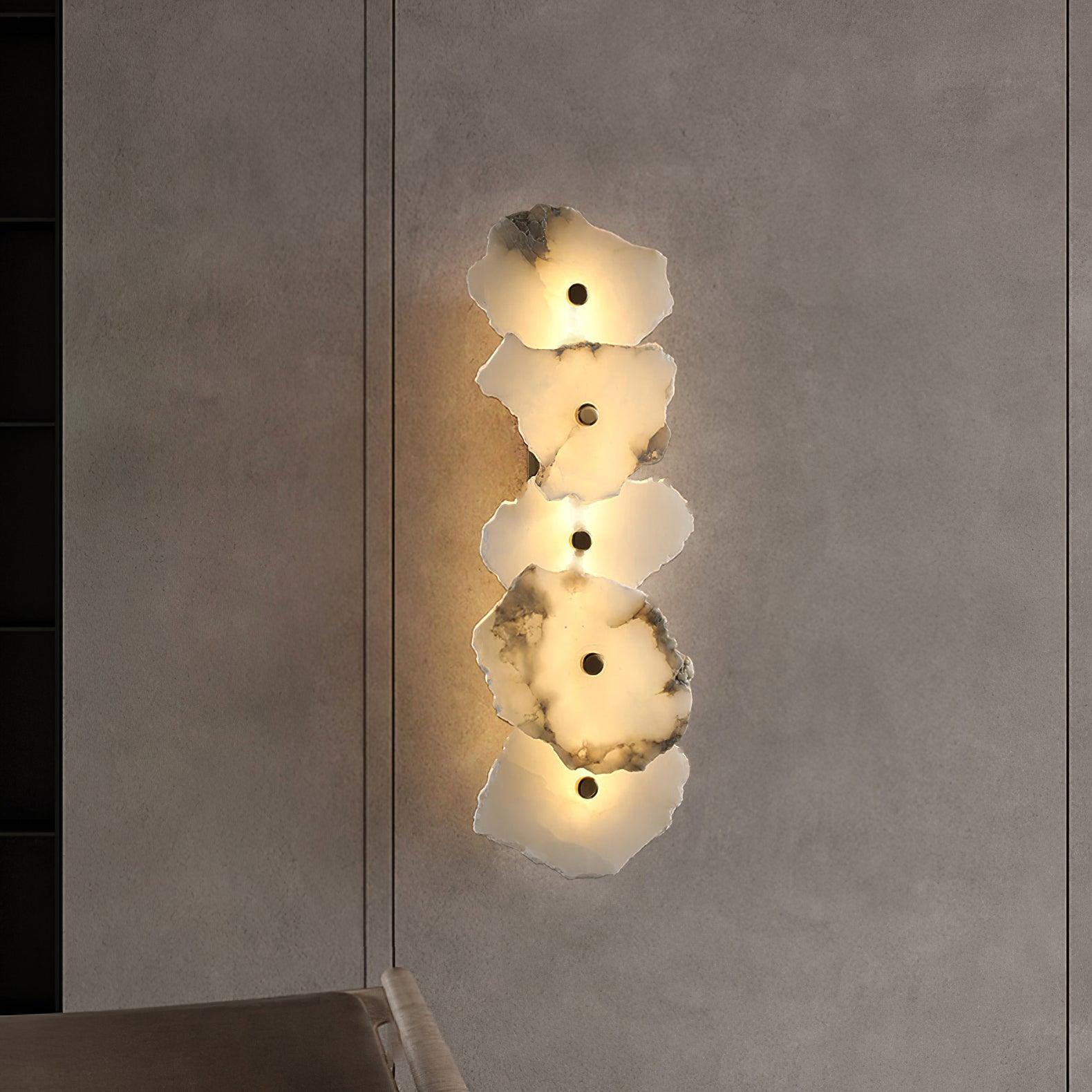 Cevra Alabaster Flower Wall Lamp