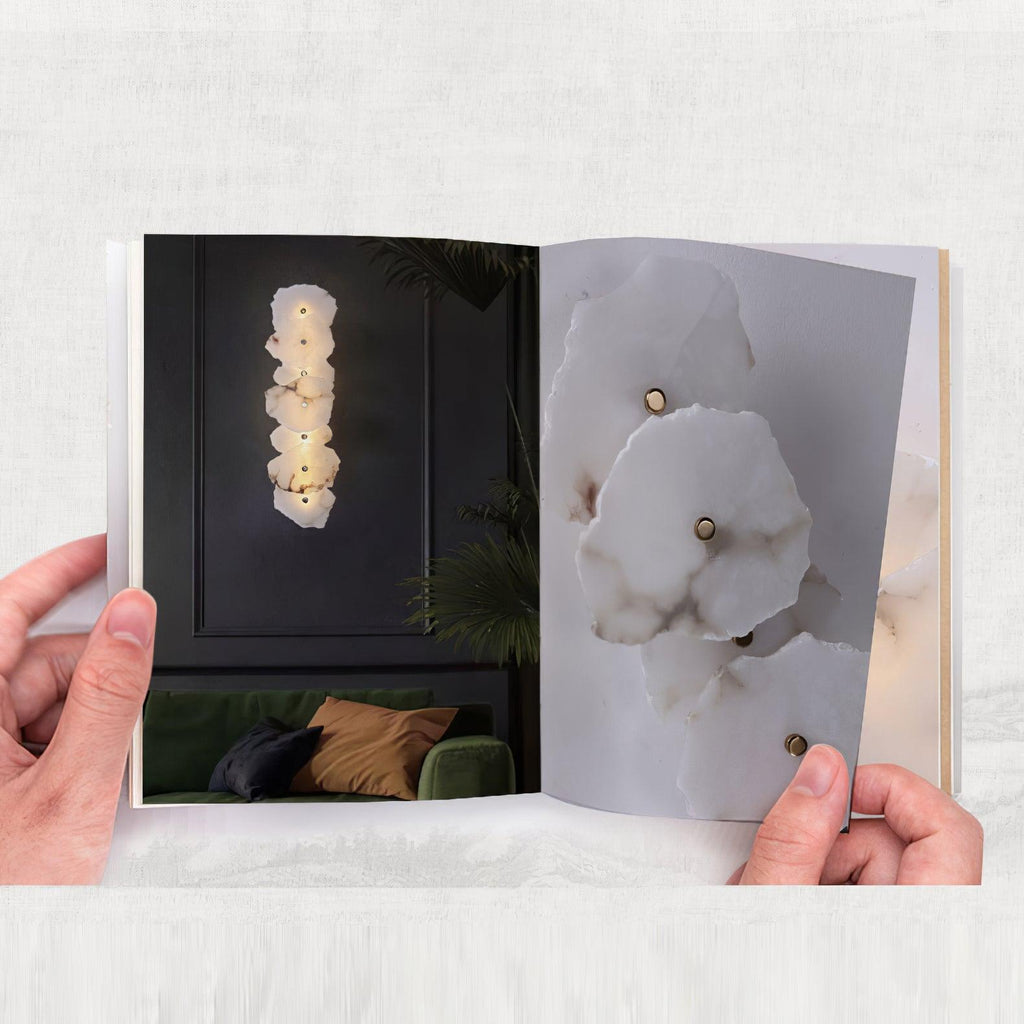 Cevra Alabaster Flower Wall Lamp