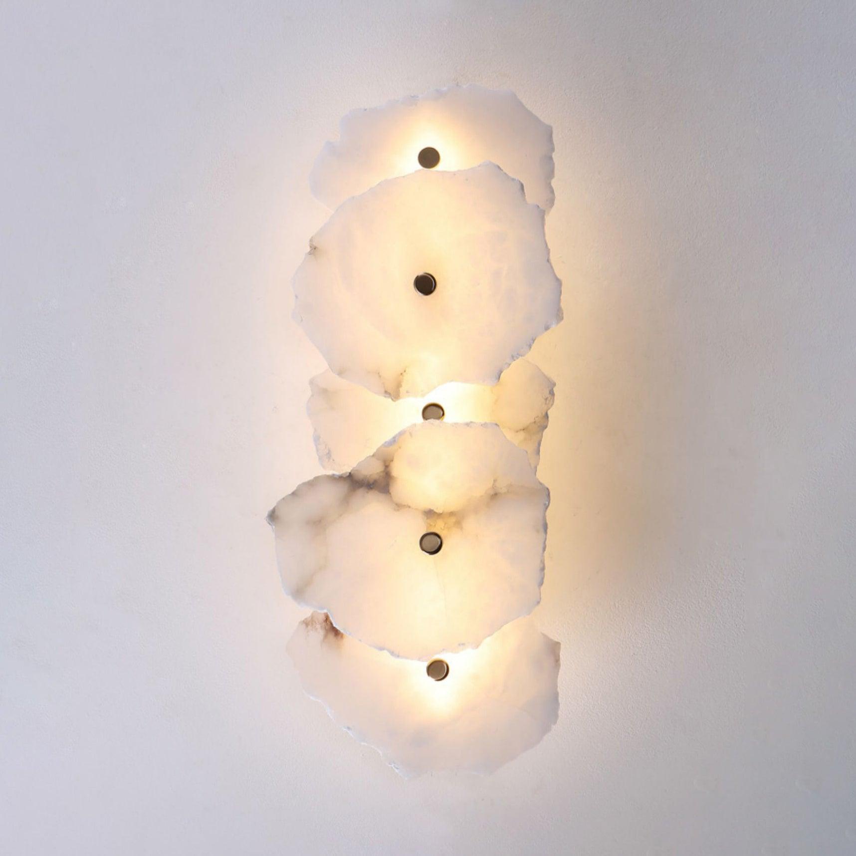 Cevra Alabaster Flower Wall Lamp