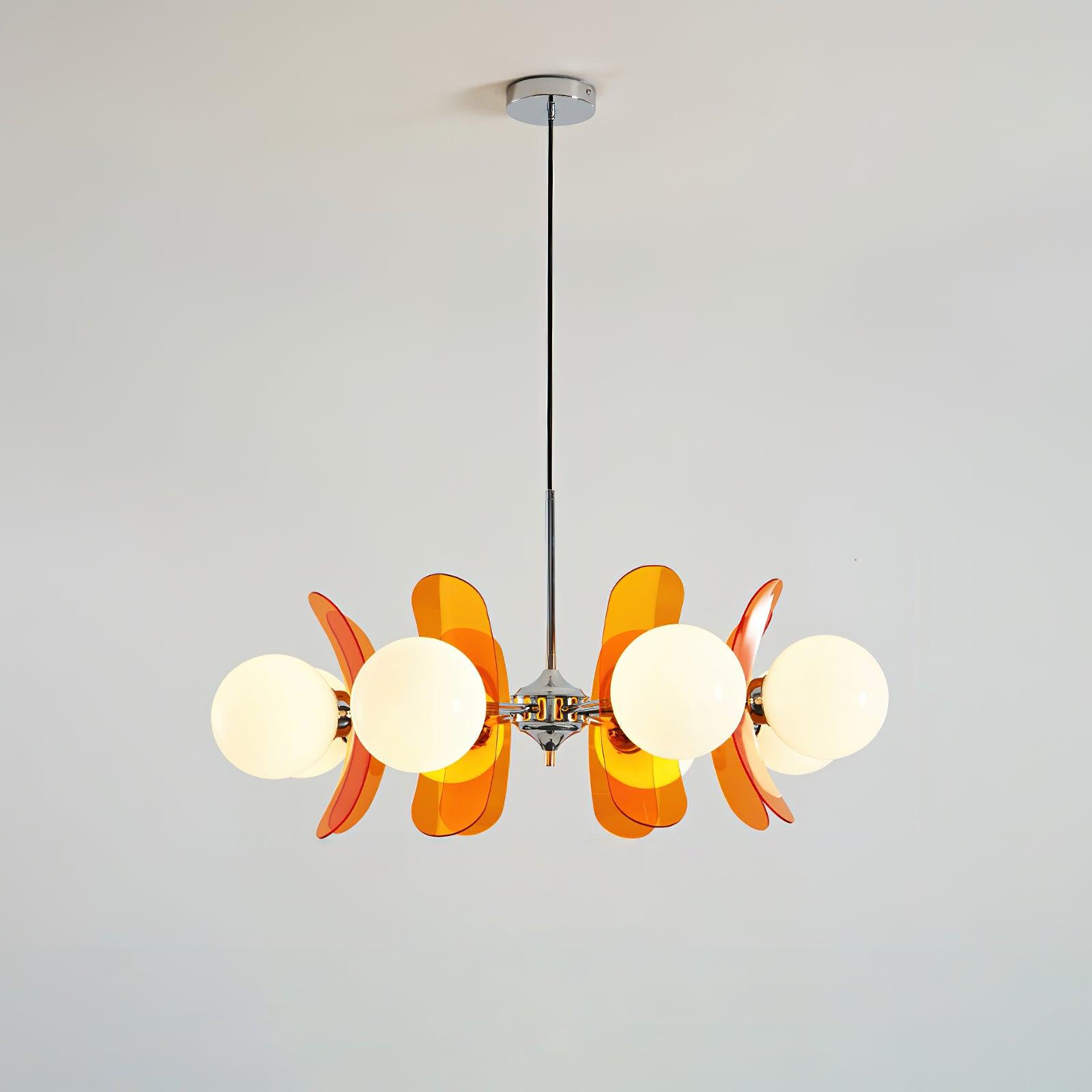 Ulano Chandelier Brown &Orange