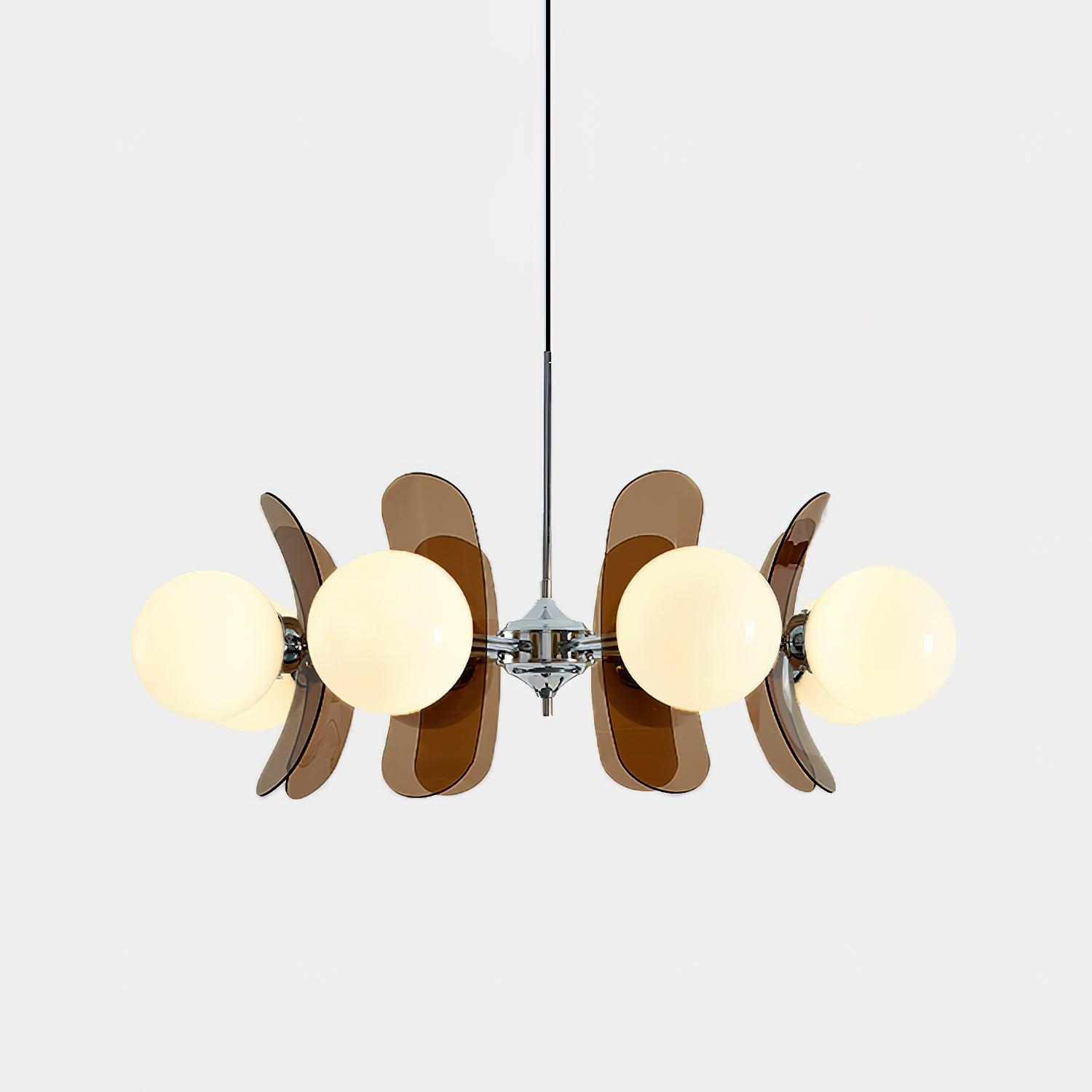 Ulano Chandelier Brown &Orange