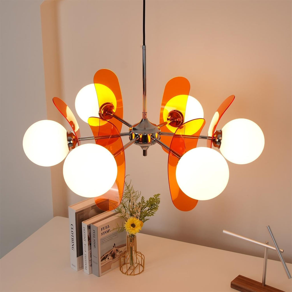 Ulano Chandelier Brown &Orange