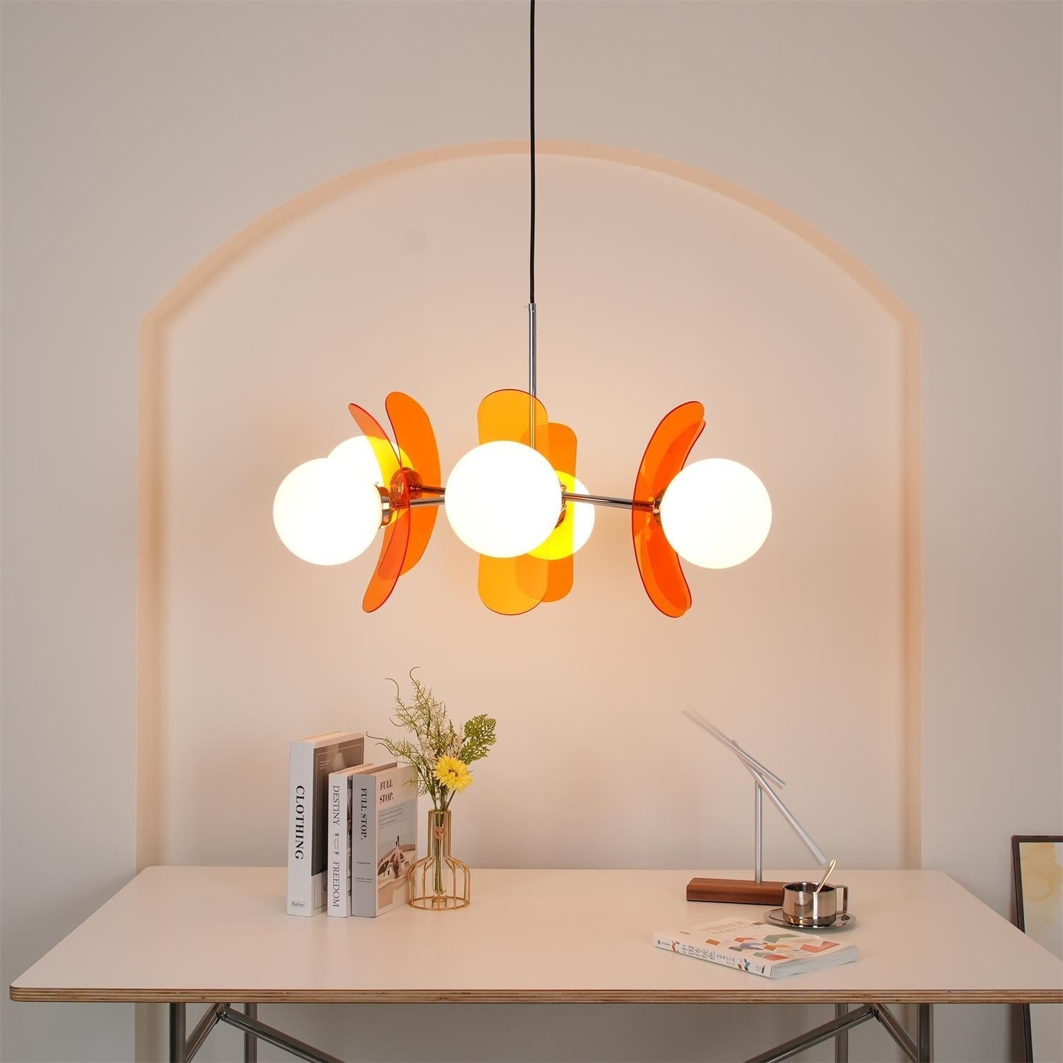 Ulano Chandelier Brown &Orange