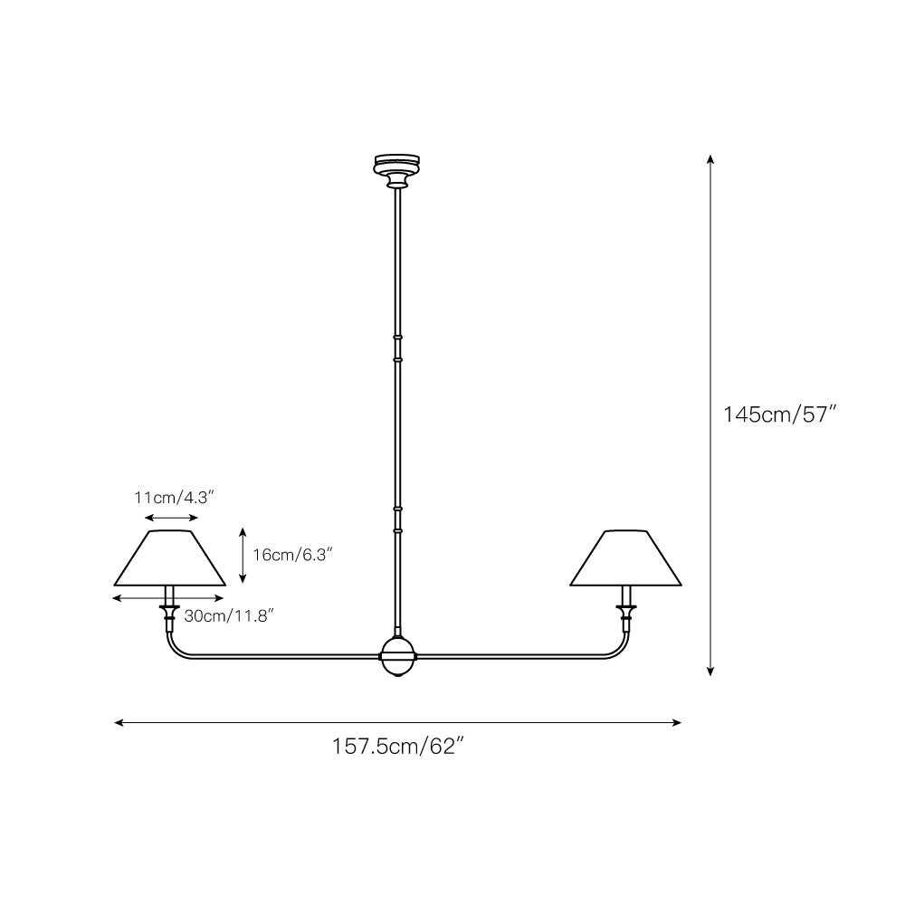 Norli Modern Linear LED Chandelier Metal Living Room Bedroom