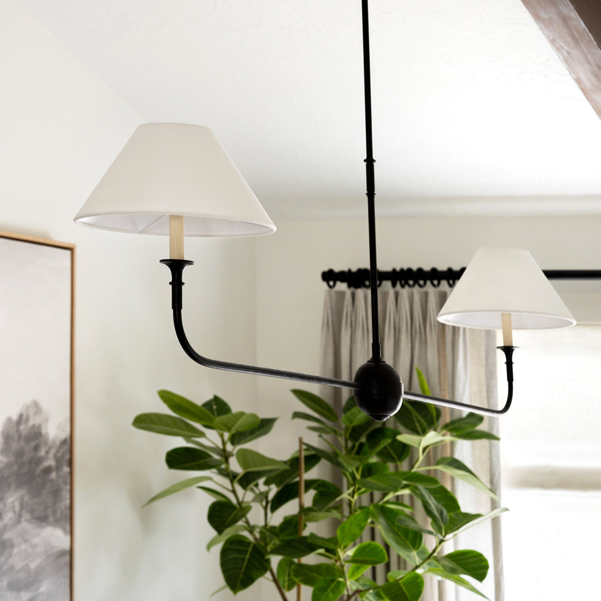 Norli Modern Linear LED Chandelier Metal Living Room Bedroom