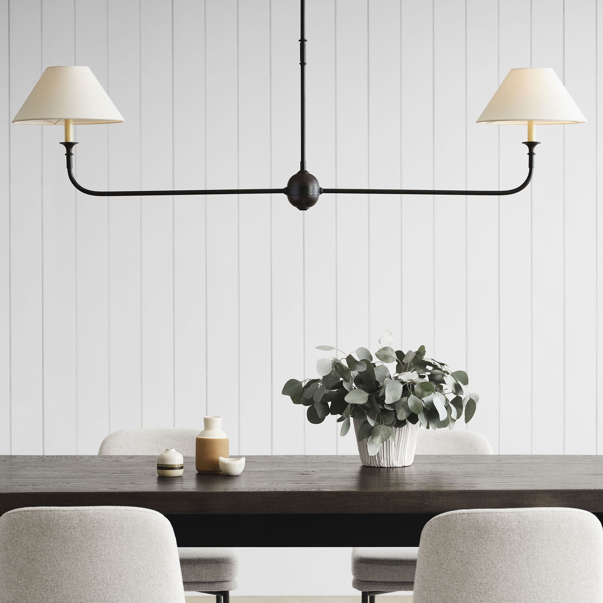 Norli Modern Linear LED Chandelier Metal Living Room Bedroom