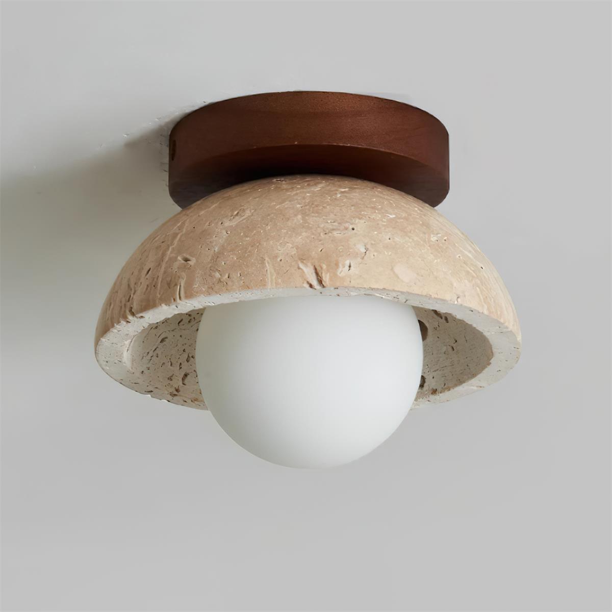 Ritta Minimalist Travertine Ceiling Light