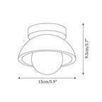 Ritta Minimalist Travertine Ceiling Light
