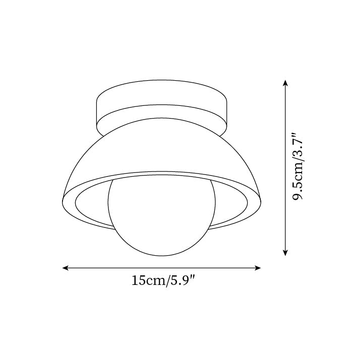 Ritta Minimalist Travertine Ceiling Light