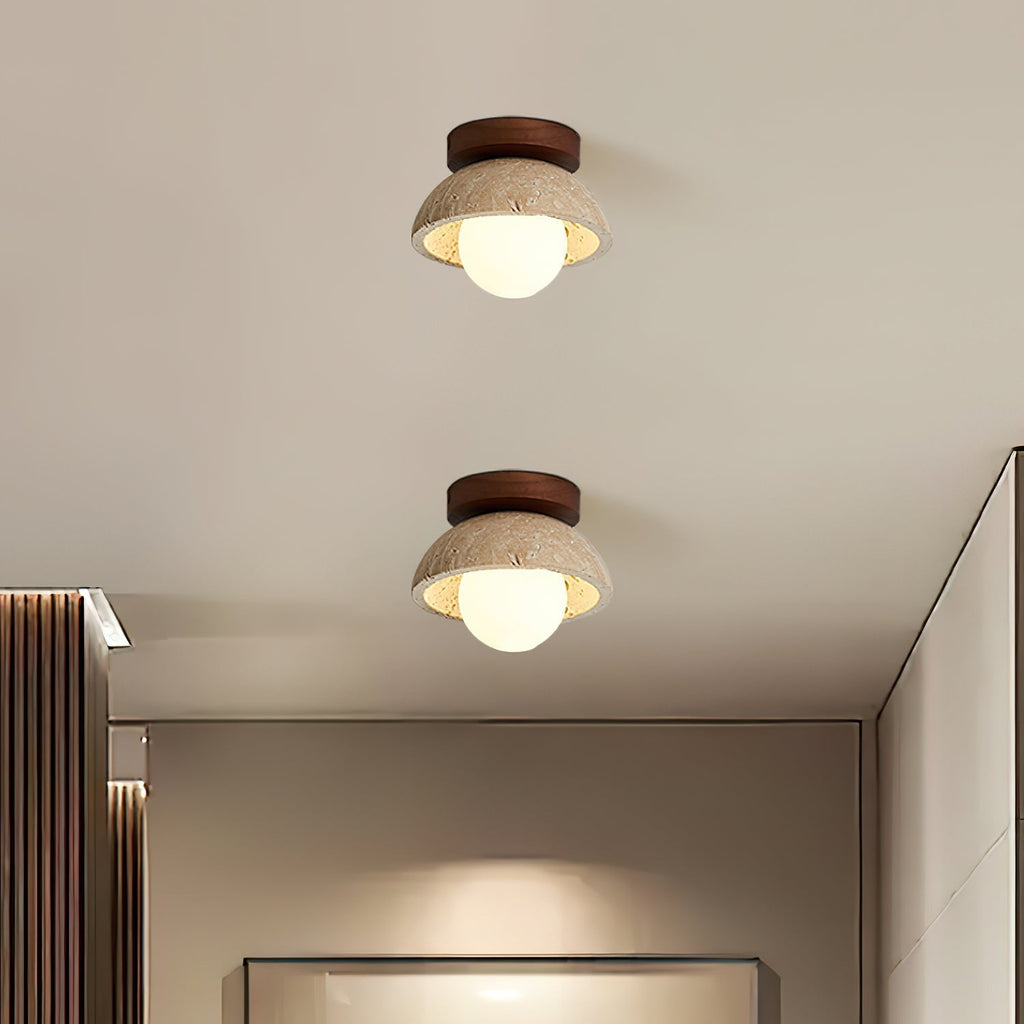 Ritta Minimalist Travertine Ceiling Light