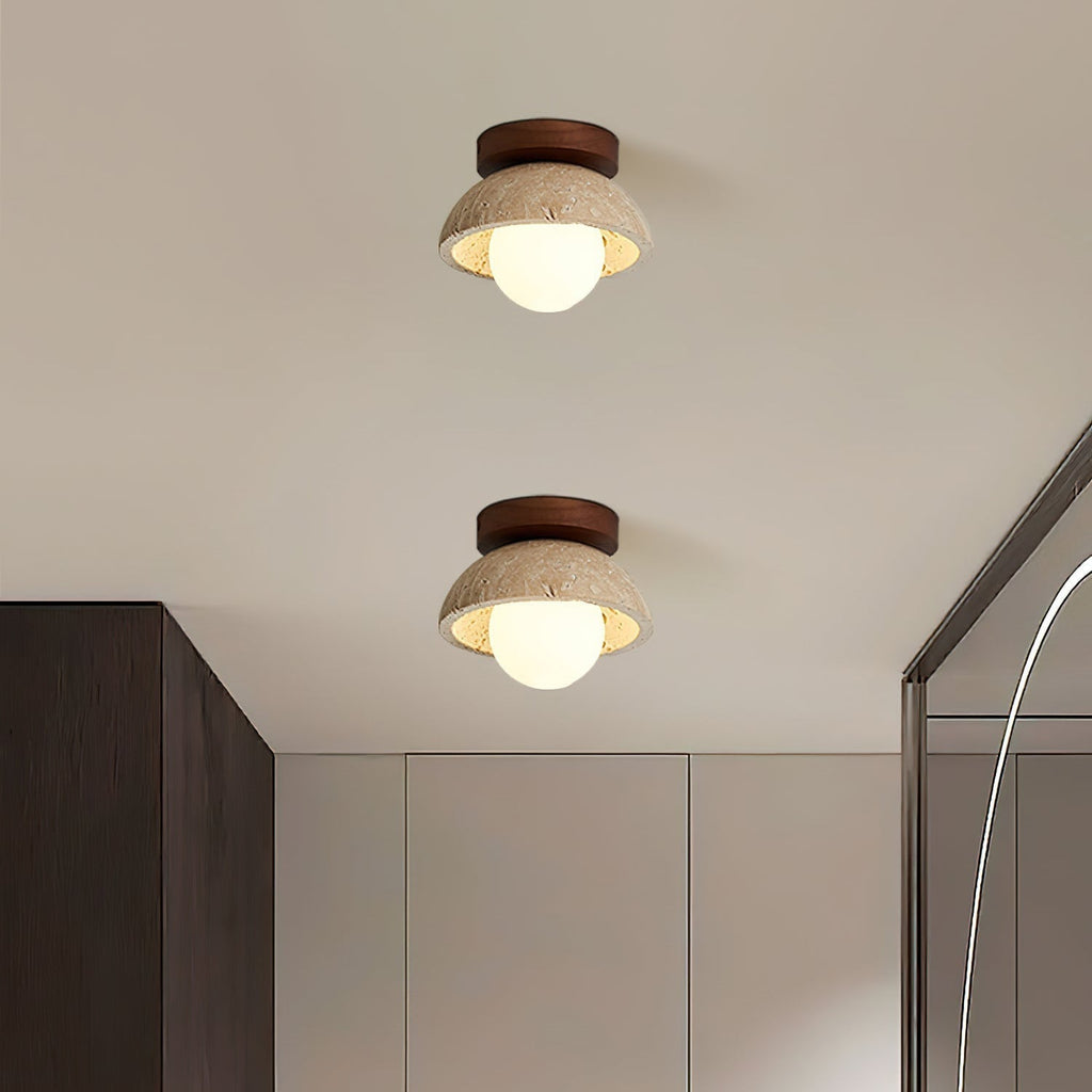 Ritta Minimalist Travertine Ceiling Light