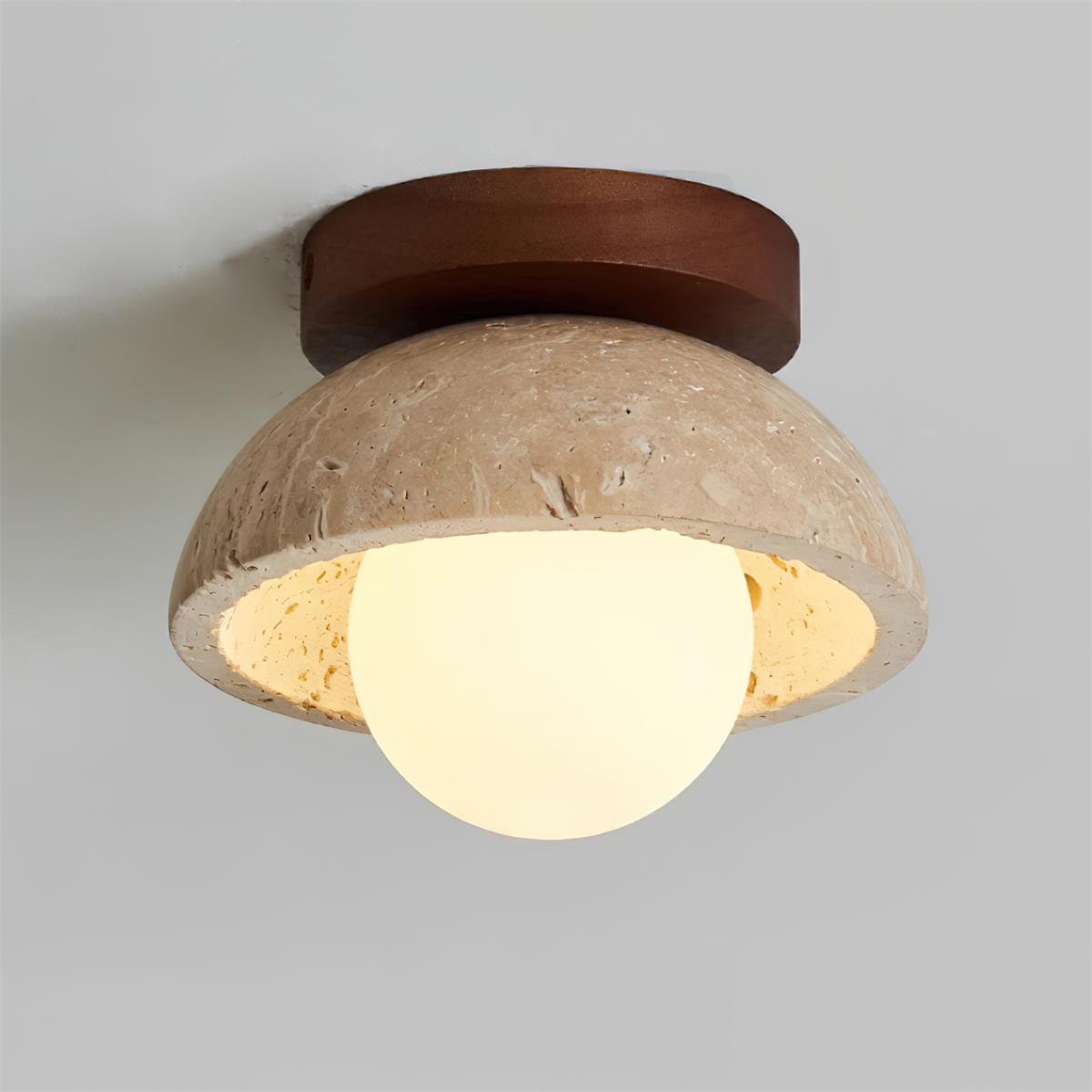 Ritta Minimalist Travertine Ceiling Light