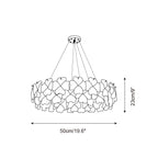 Ophelis Pink Flower Glass Chandelier