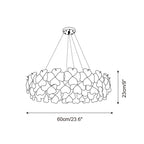 Ophelis Pink Flower Glass Chandelier