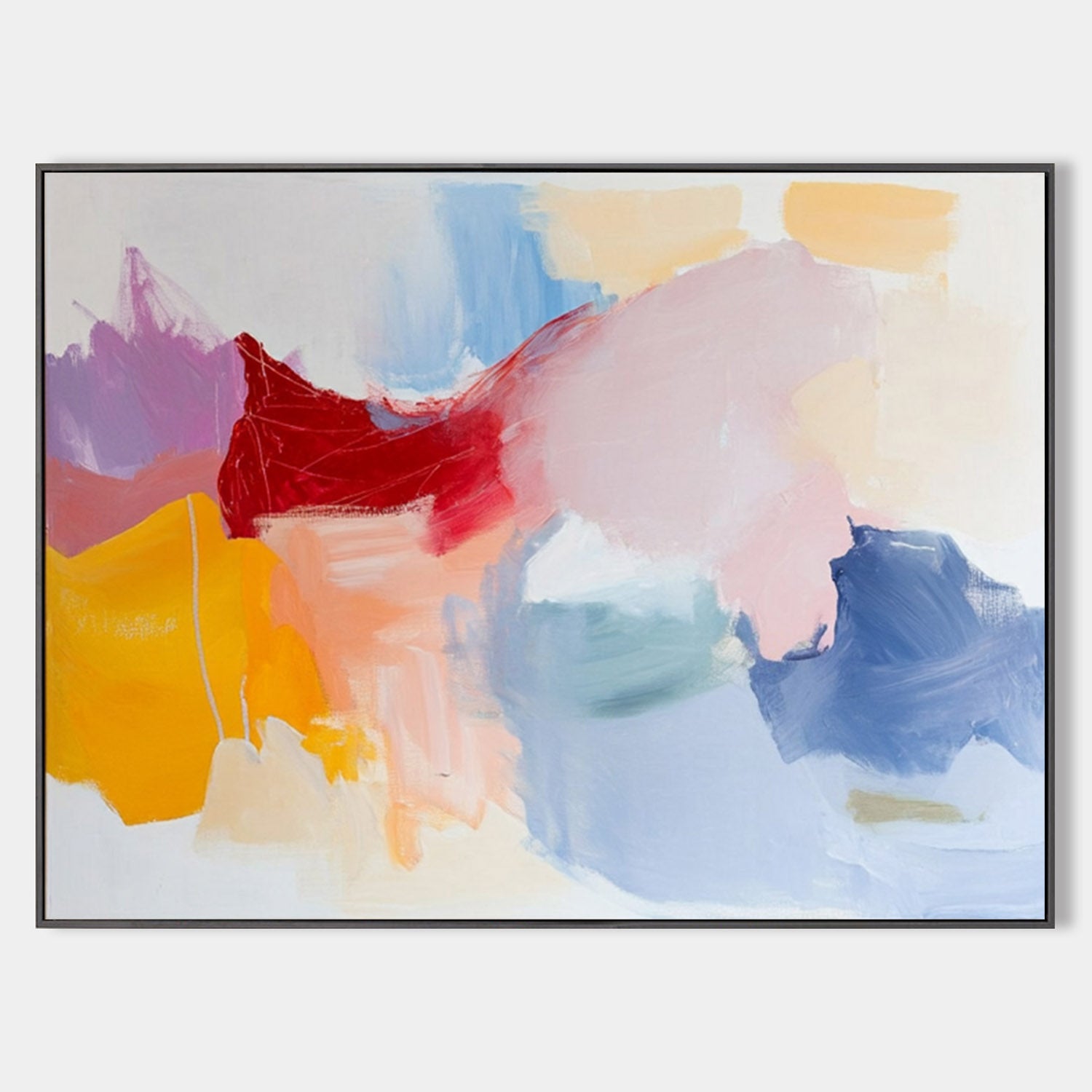 Vibrant Color Block Abstract Expressionist Painting